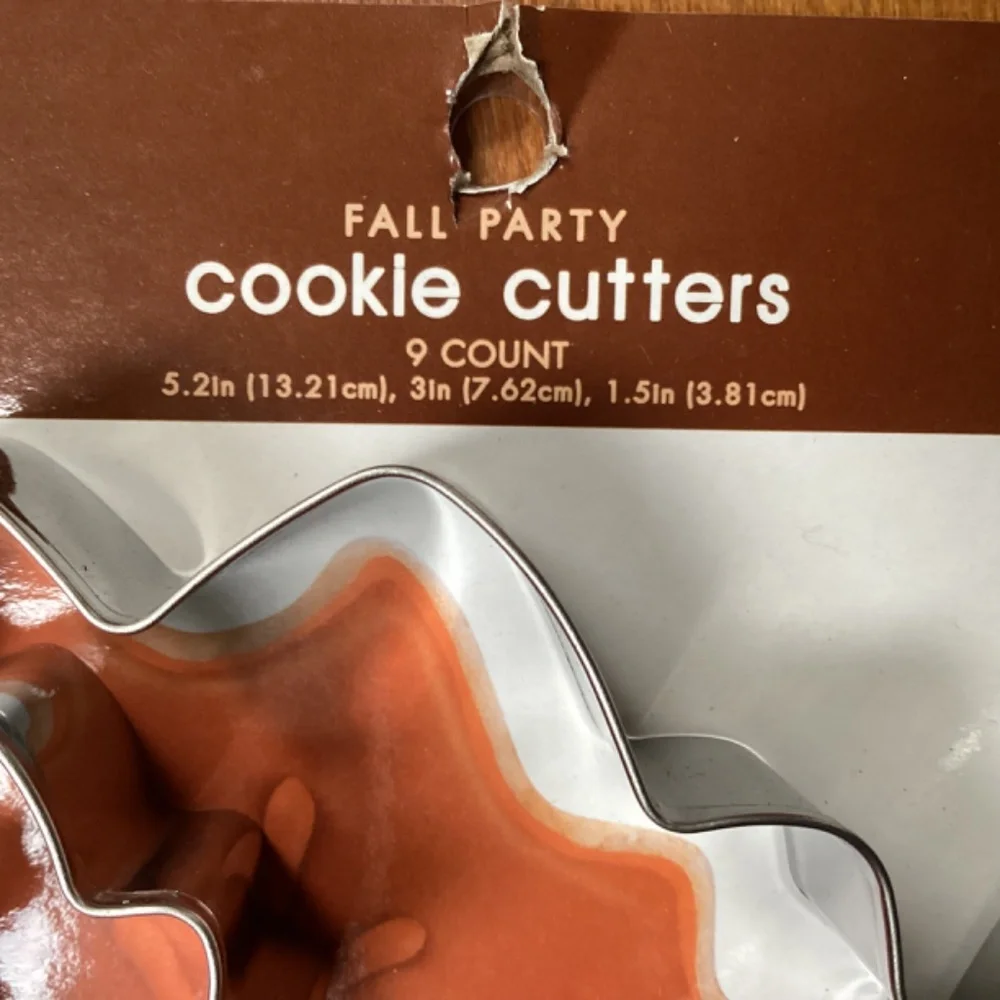 Fall Party Cookie Cutters 2 packs New with tag